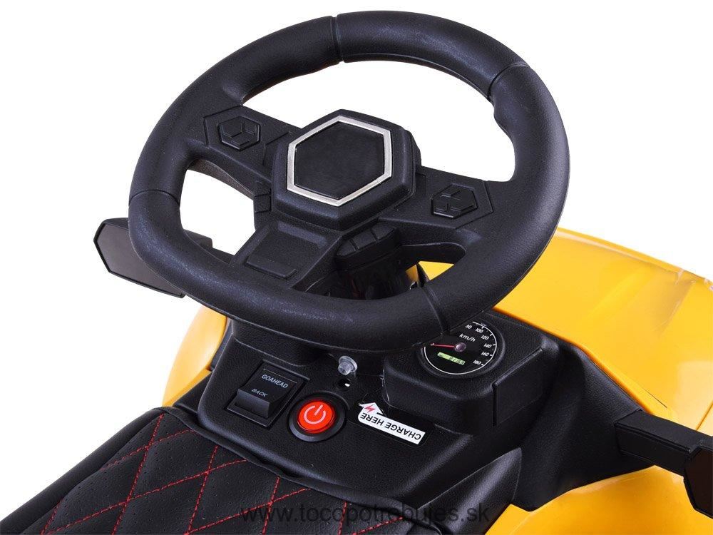 Joko Elektrické autíčko, odrážadlo 3v1, kožené sedadlo, biela