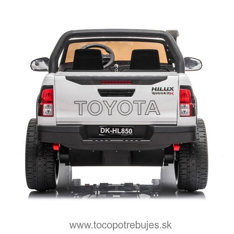 Joko Elektrické autíčko Toyota Hillux 4x4, penové kolesá, kožené sedadlo, FM rádio, otvárací kufor, nosnosť 50kg, biele