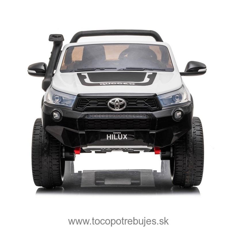 Joko Elektrické autíčko Toyota Hillux 4x4, penové kolesá, kožené sedadlo, FM rádio, otvárací kufor, nosnosť 50kg, čierne