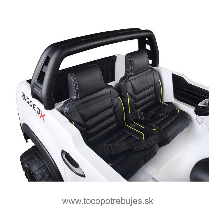 Joko Elektrické autíčko Toyota Hillux 4x4, penové kolesá, kožené sedadlo, FM rádio, otvárací kufor, nosnosť 50kg, čierne