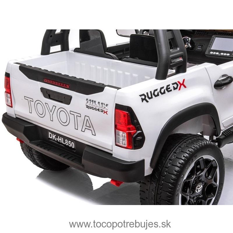 Joko Elektrické autíčko Toyota Hillux 4x4, penové kolesá, kožené sedadlo, FM rádio, otvárací kufor, nosnosť 50kg, čierne