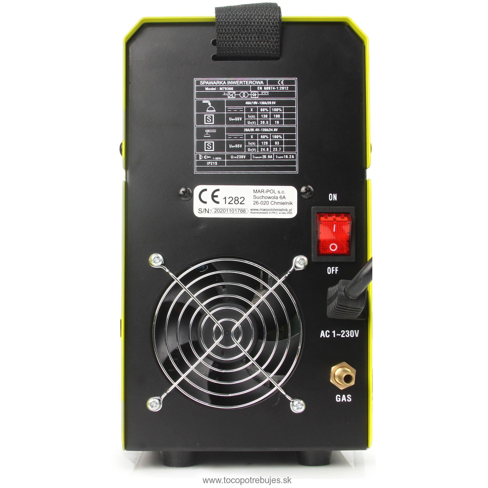 Zváračka MIG/MAG, MMA, TIG LIFT - 130A MAR-POL M79366