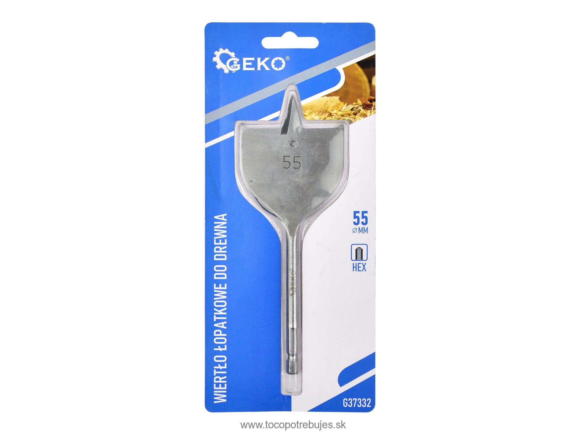 Plochý frézovací vrták do dreva 50x152mm HEX - GEKO G37330