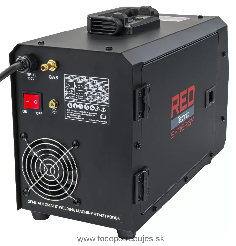 Invertorová zváračka RED TECHNIC RTMSTF0086 Migomat MIG MAG MMA TIG LIFT 220A Synergy + SADA