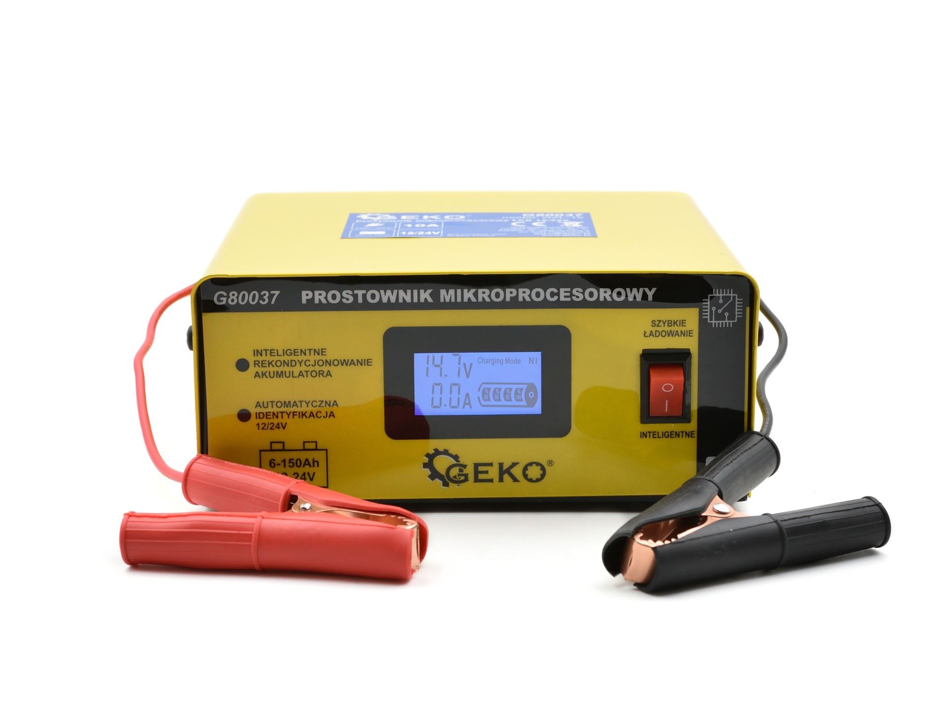 Nabíjačka autobatérií mikroprocesorová LCD 12/24V - GEKO G80037