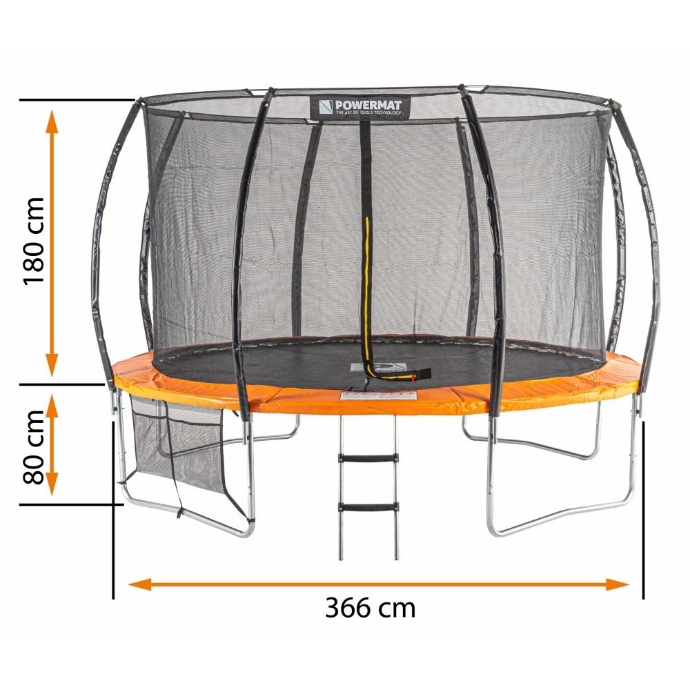 Záhradná trampolína 366cm - POWERMAT PM-TRP-12J