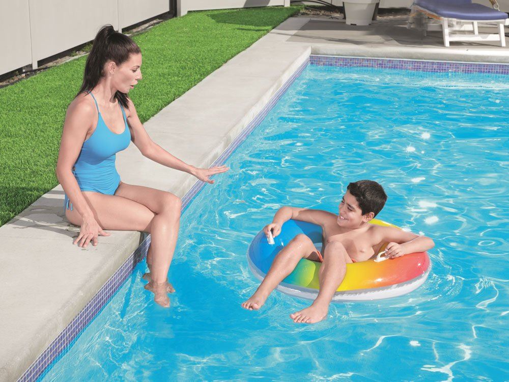 Bestway 36126, dúhové nafukovacie koleso s úchytmi, 91 cm