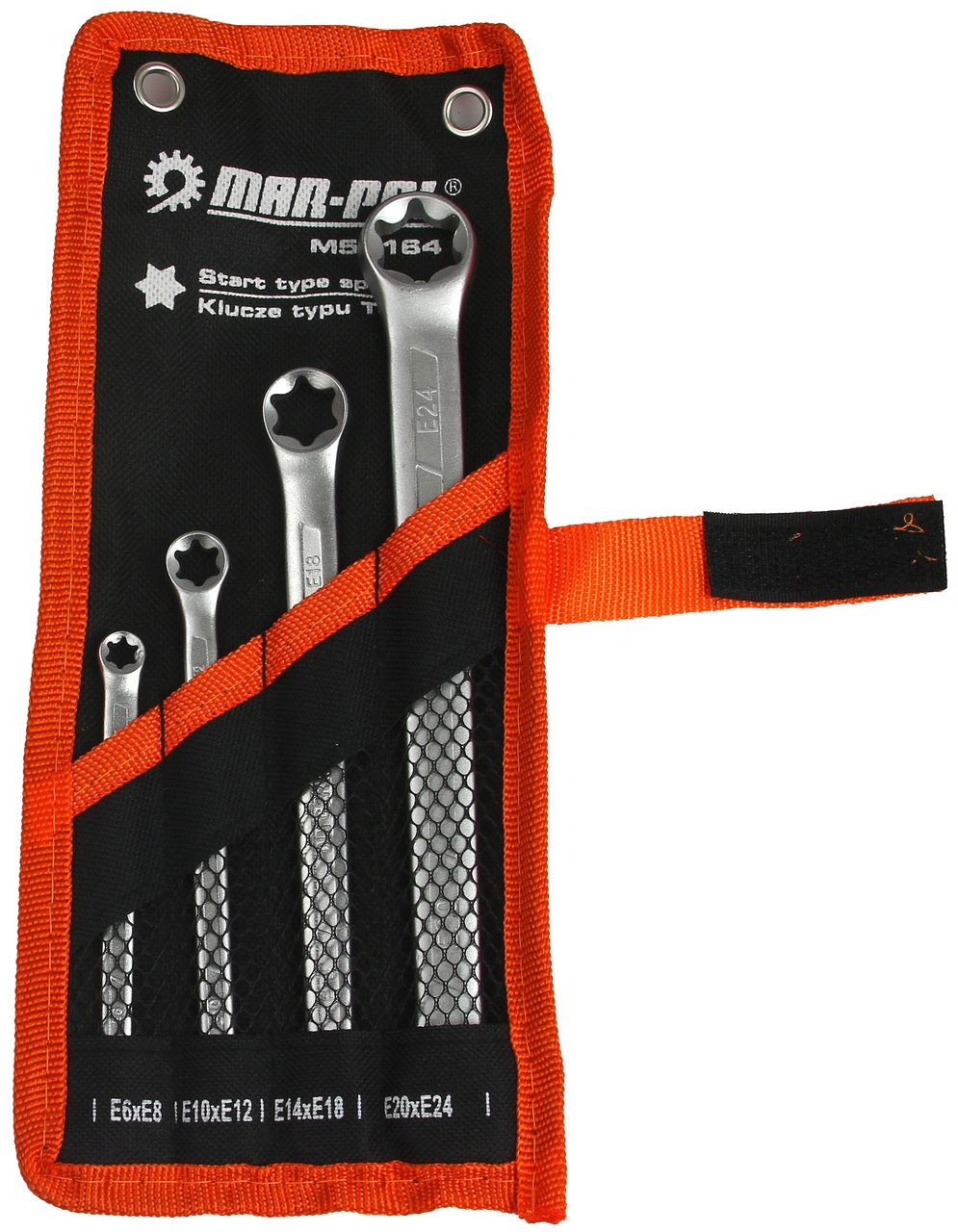 Kľúče očko torxové nástenné 4ks 6 - 24mm - MAR- POL M58164P