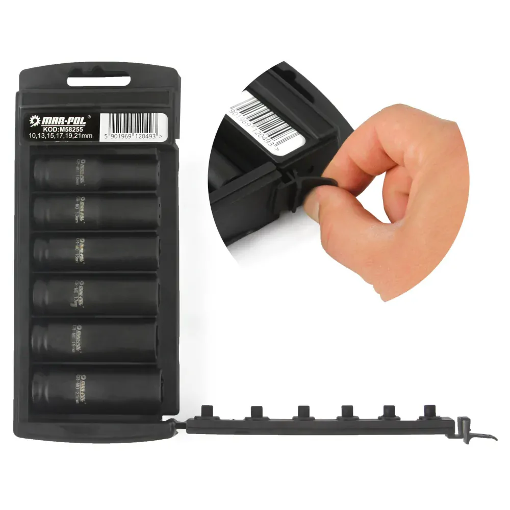 1/2 "NÁRAZOVÉ ZÁSUVKY 6 KS MAR-POL 10-21MM M58255