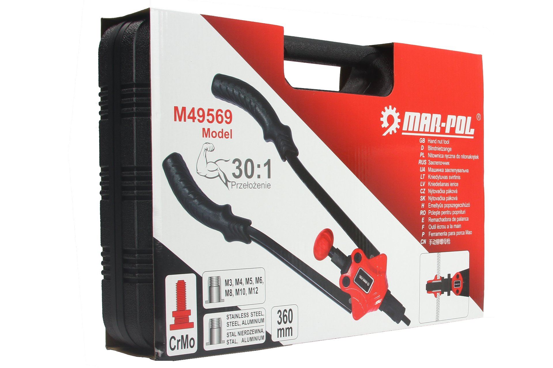 Nitovač pre nitovacie matice M3-M12 / 360mm / M49569