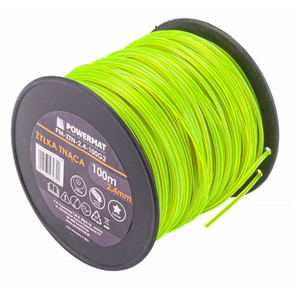 Žacia struna do krovinorezu s jadrom 2.4mm 100m - POWERMAT