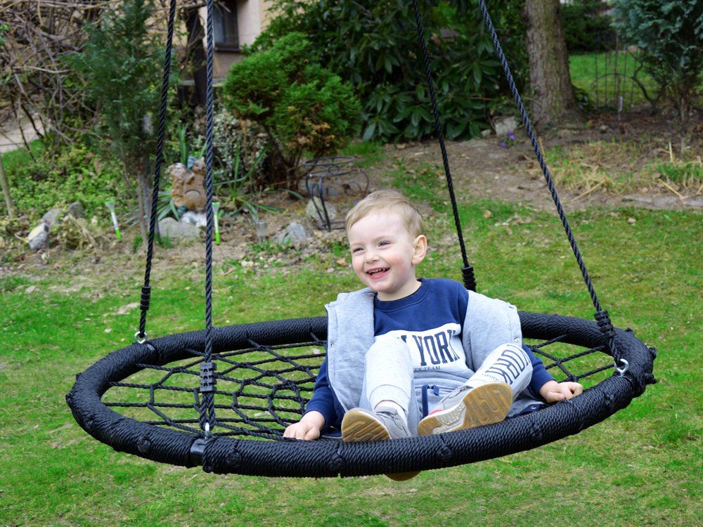 SkyFlyer Hojdačka Bocianie Hniezdo 120 cm, nosnosť 150kg, čierna