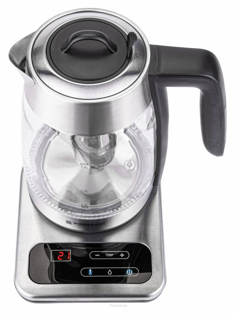 Rýchlovarná kanvica, sklo LED 2200W PM-ECB-18-GRGBT - POWERMAT