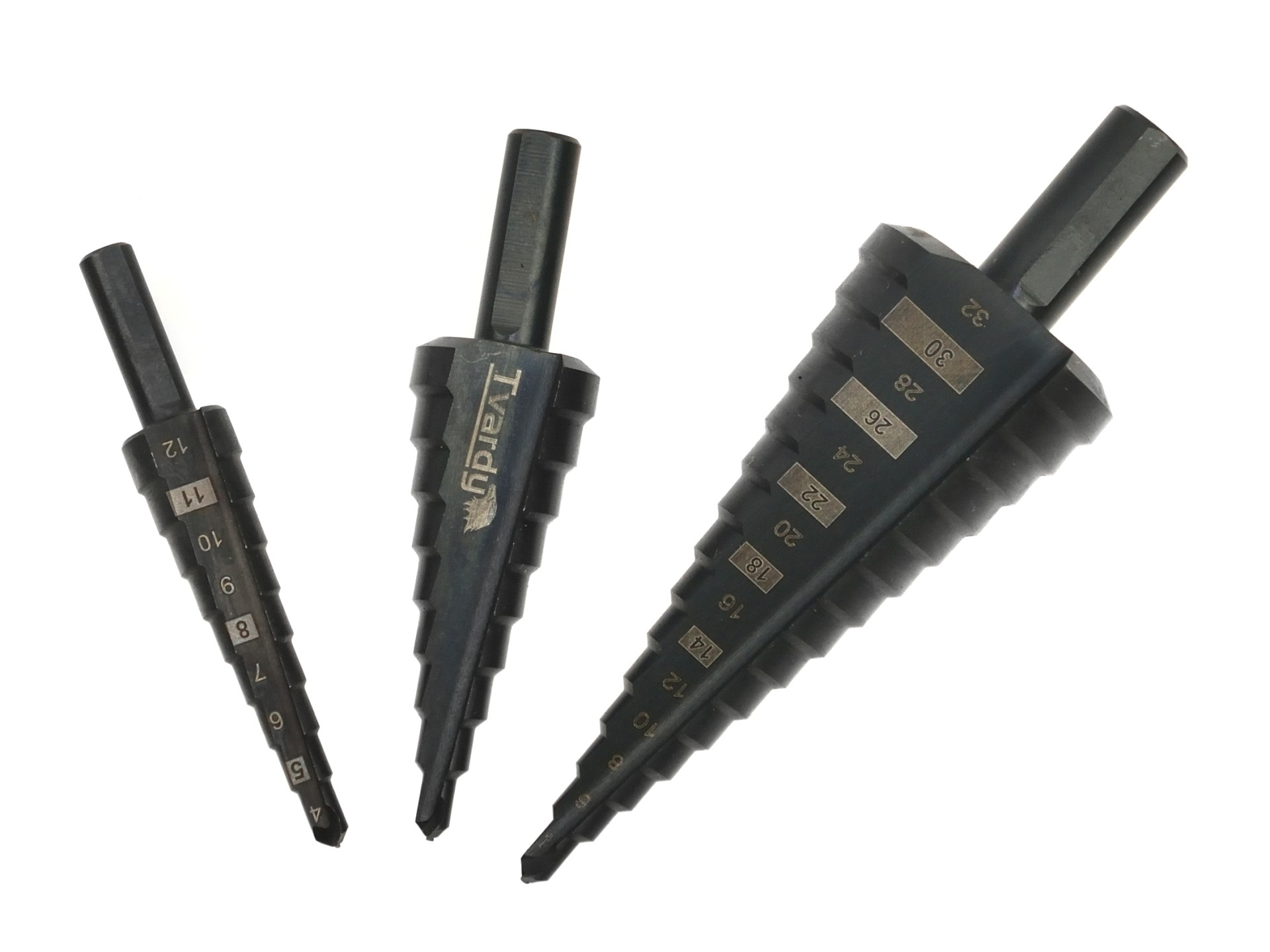 Sada viacstupňových vrtákov HSS M2 3ks 4-12,4-20,4-32mm - Tvardy T03205