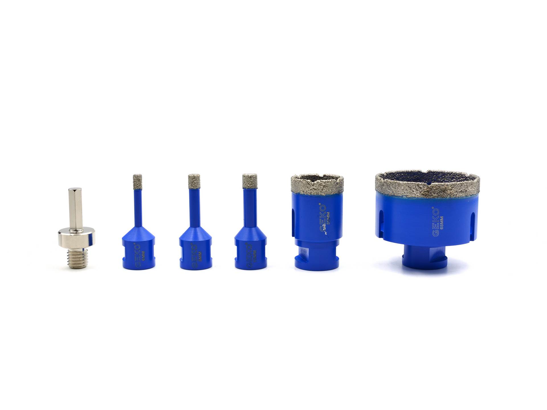 Sada diamantových vŕtacích koruniek na dlaždice 6-68mm 6ks - GEKO G65100