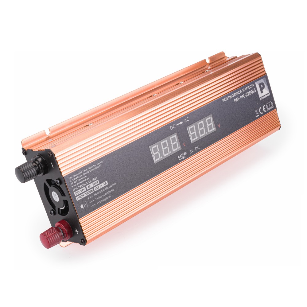 Menič napätia 24V/230V 2200W LCD PM-PN-2200LS - POWERMAT