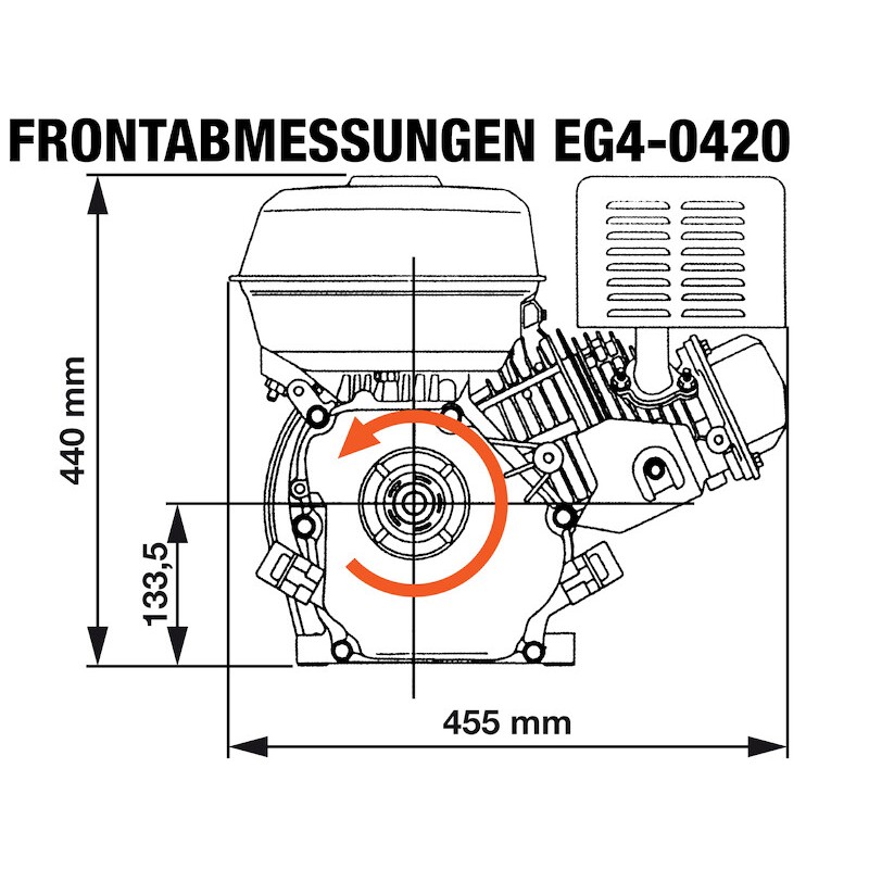 Rotek benzínový motor EG4-0420-5HE-KW25.4x88.5