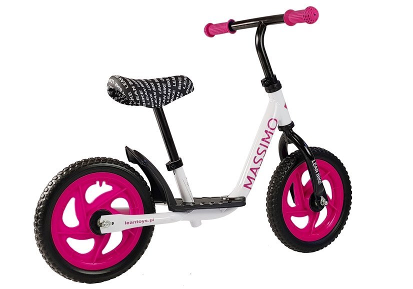 LeanToys Odrážadlo Massimo bielo-ružové