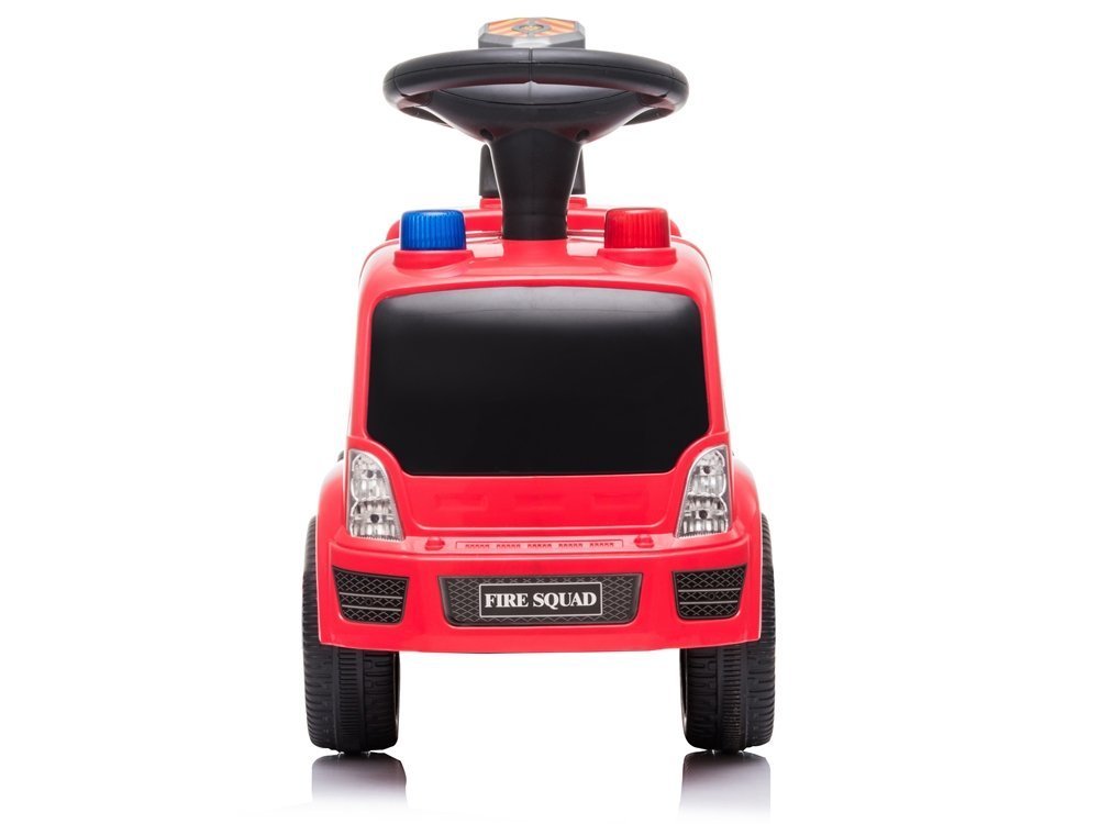 LeanToys Odrážadlo hasičské auto na baterky s kanónom a bublinami červené