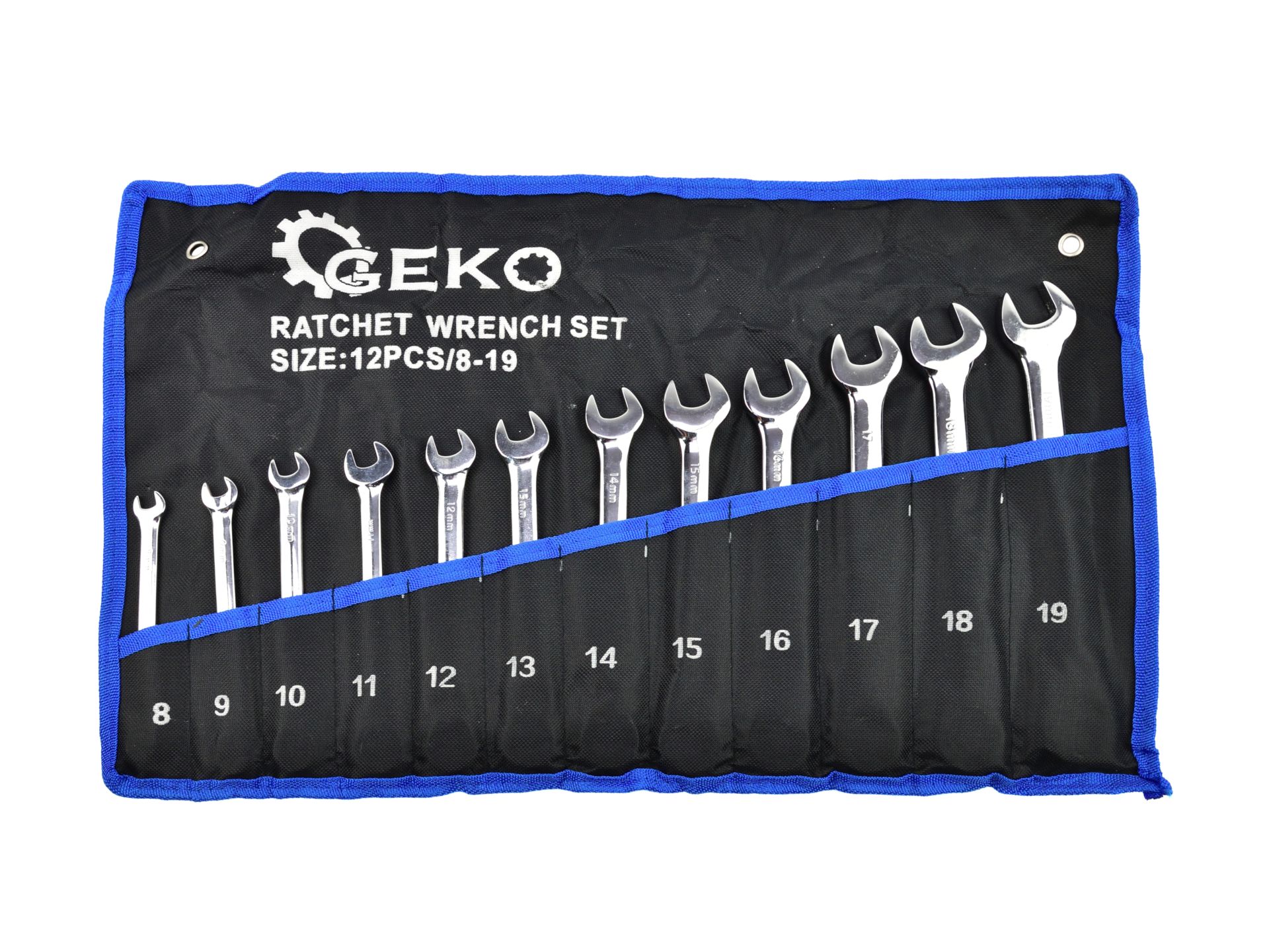 Geko sada kombinovaných kľúčov s račňou 12 ks. 8-19 mm - G10343