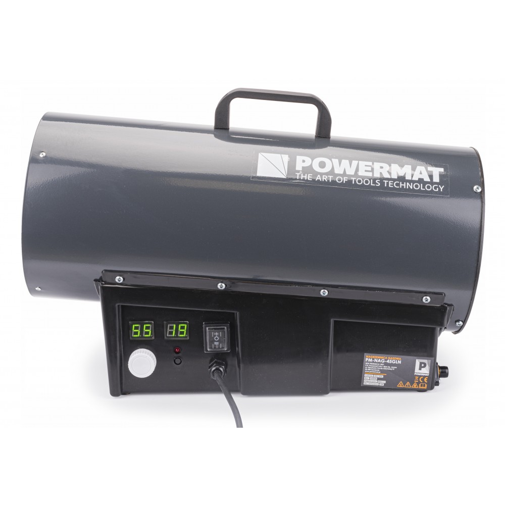 Plynový ohrievač 45kW LCD + regulátor a hadica PM-NAG-45GLN - POWERMAT