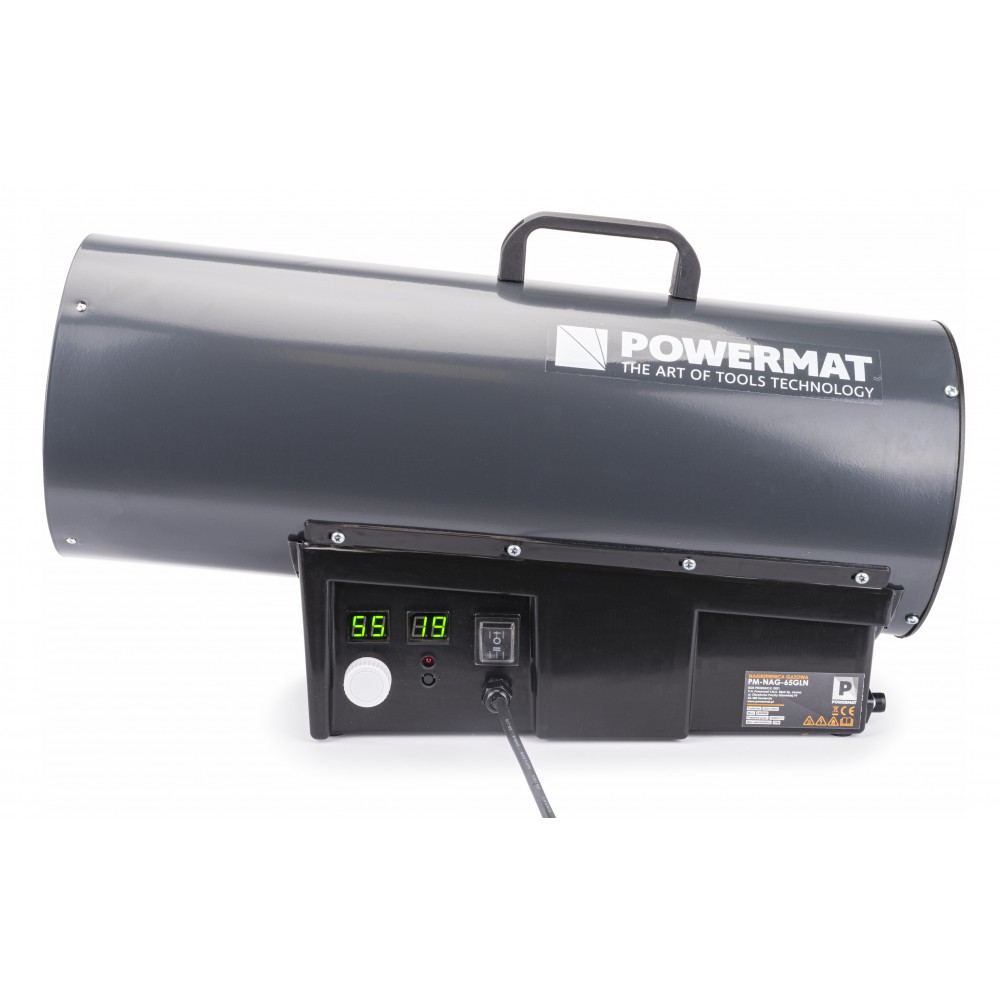 Plynový ohrievač 65kW LCD + regulátor a hadica PM-NAG-65GLN - POWERMAT