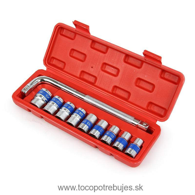 Sada nástrčných kľúčov 1/2" 10ks 10-24mm - MAR-POL M58201