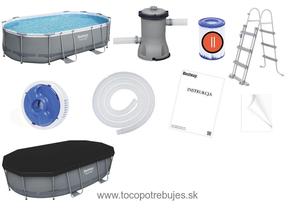 Bestway Power Steel 488 x 305 x 107 cm 56448