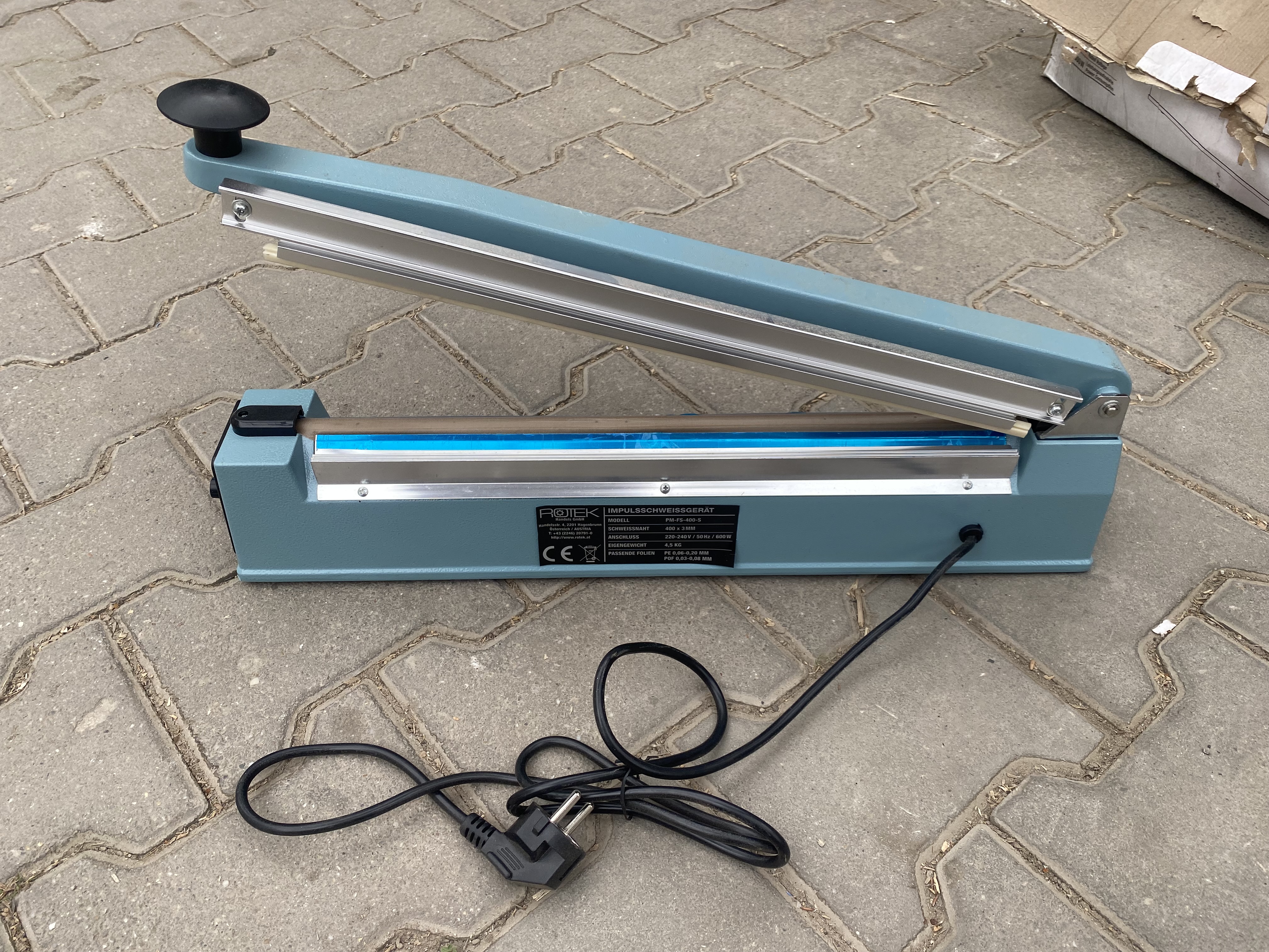 Zváračka fólií PM-FS-400-S, POUŽITÁ