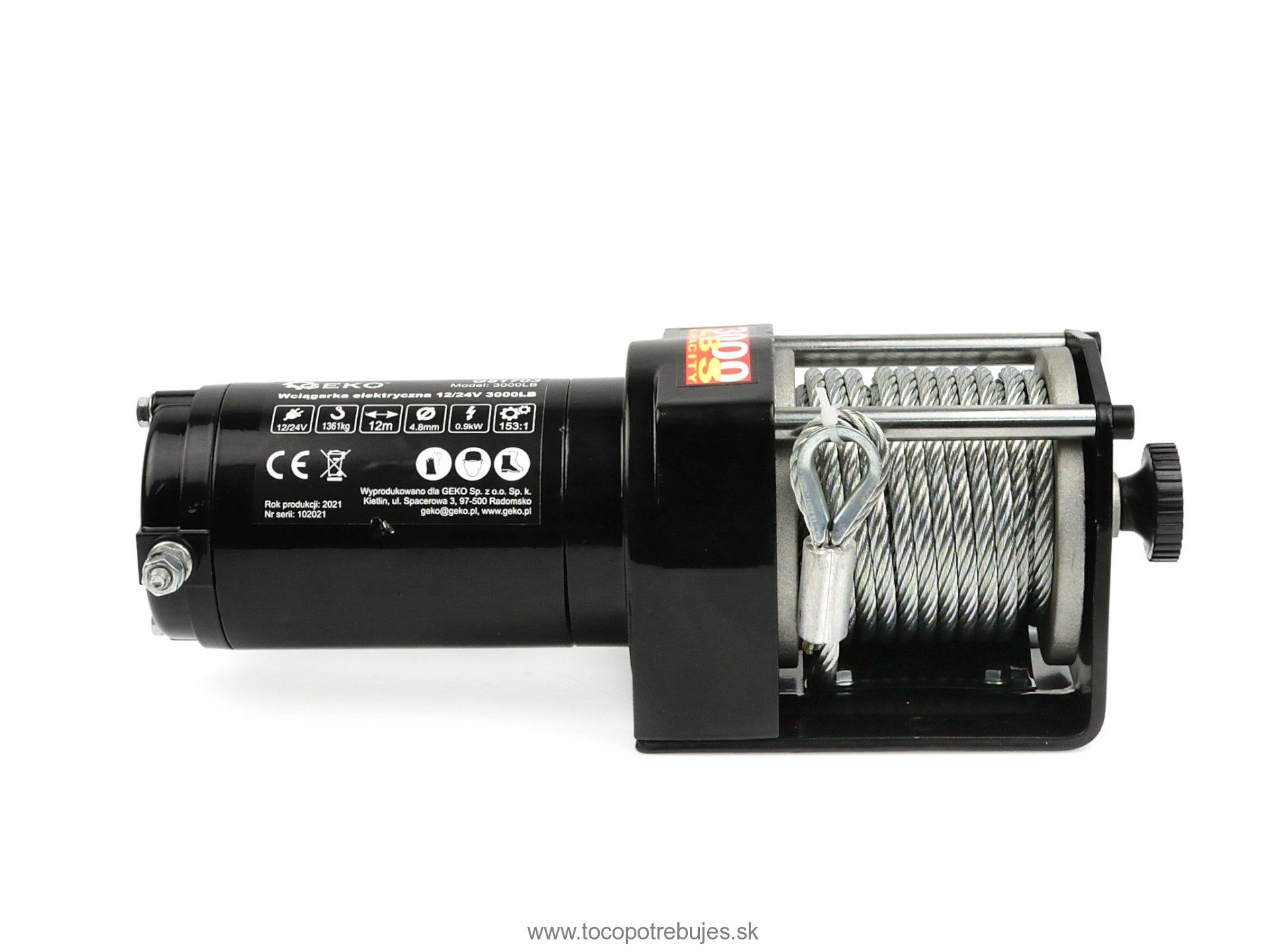 Elektrický navijak 12V 1361 Kg (3000LB) - GEKO G81703