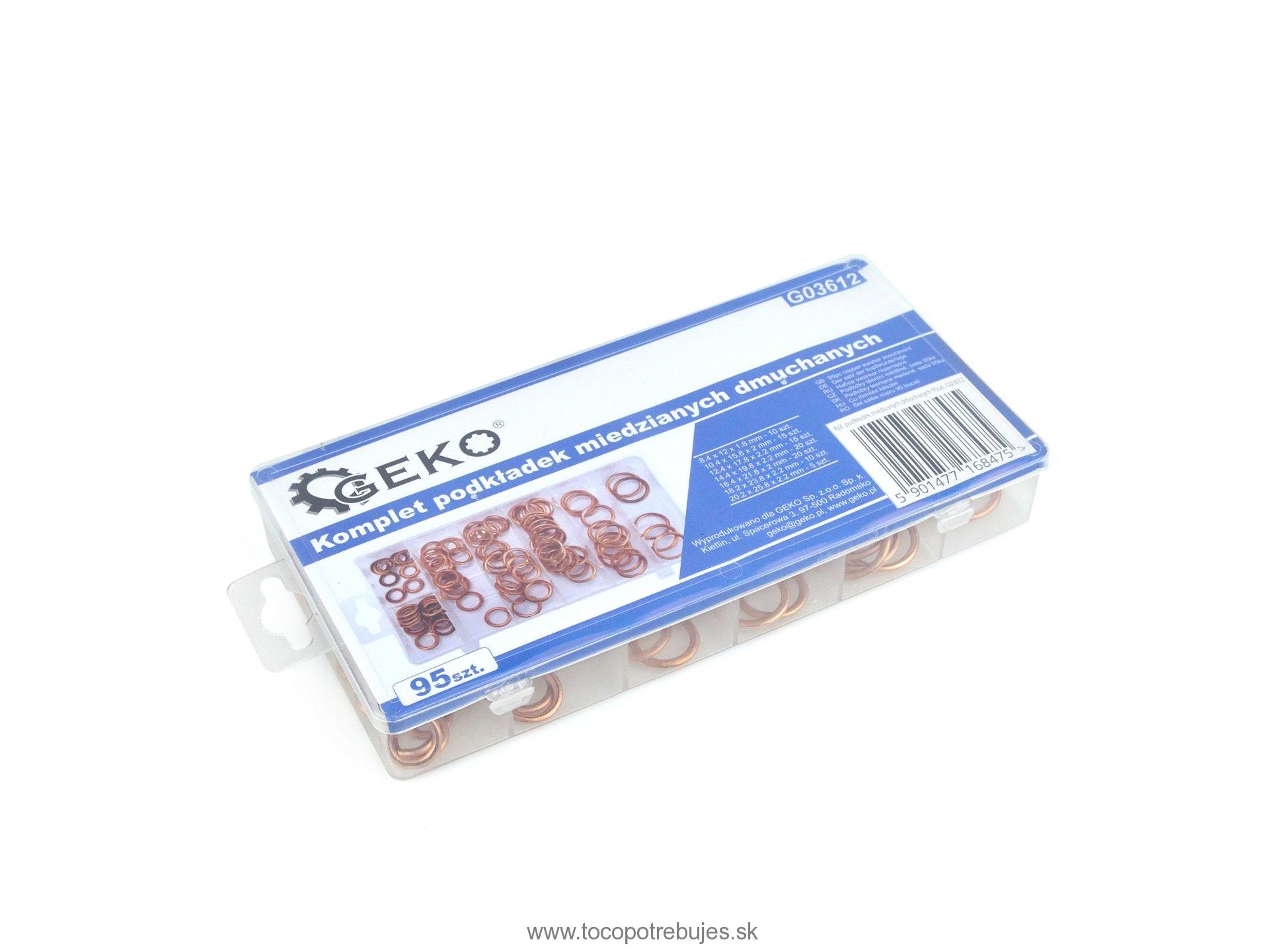 Sada medených podložiek 95ks - GEKO G03612