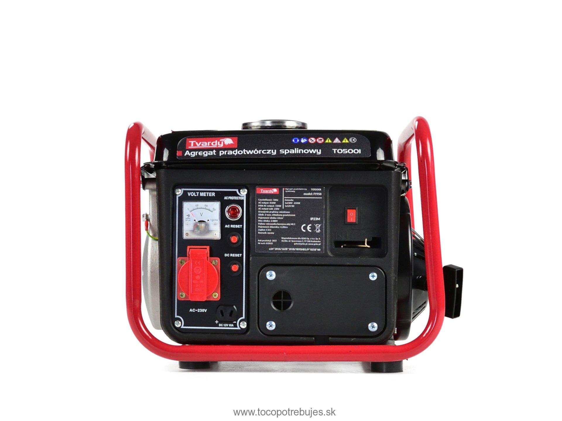 Elektrocentrála 2HP 720W - Tvardy T05001