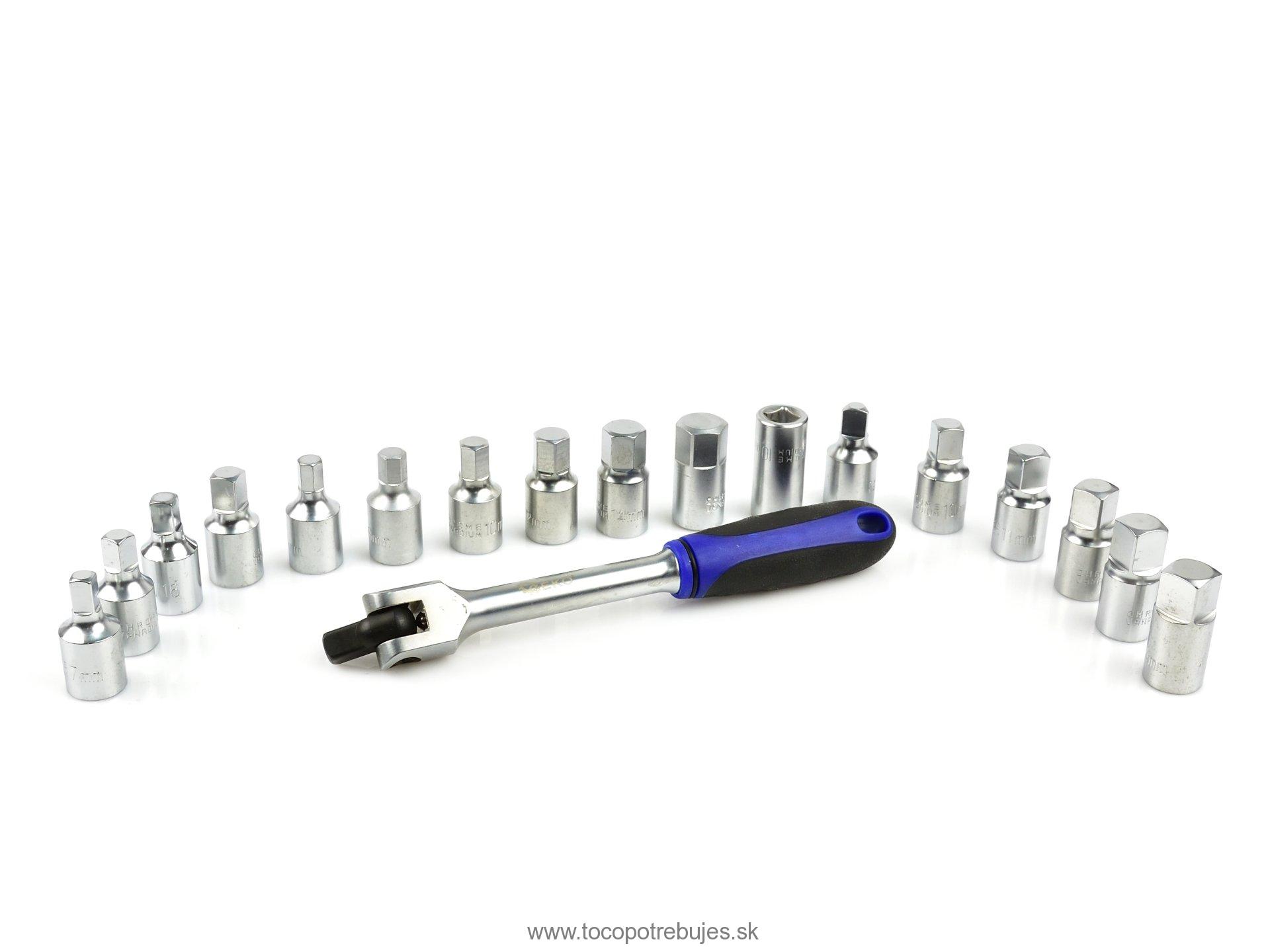 Kľúče na olejové zátky 3/8" 18ks - GEKO G02711