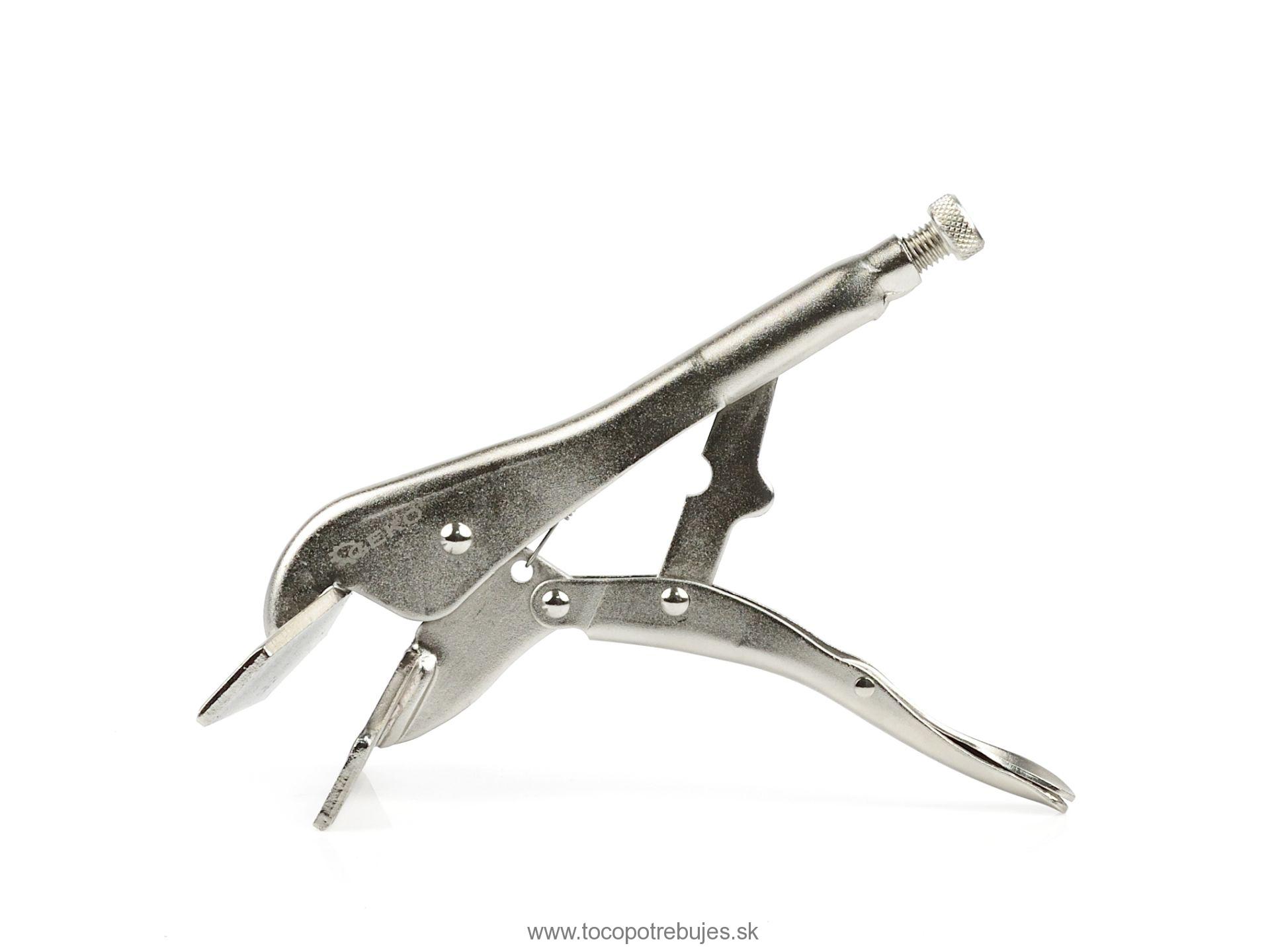 Samosvorné zváracie kliešte Morse`a 250mm ploché - GEKO G10229