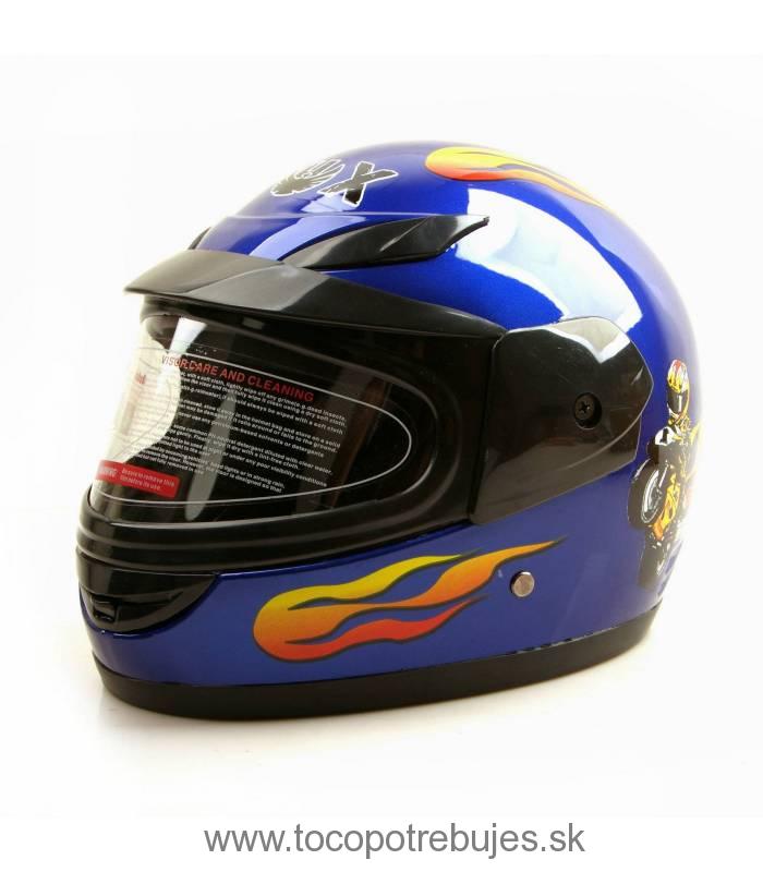 Moto prilba Sunway Kids Integral PHX Modrá