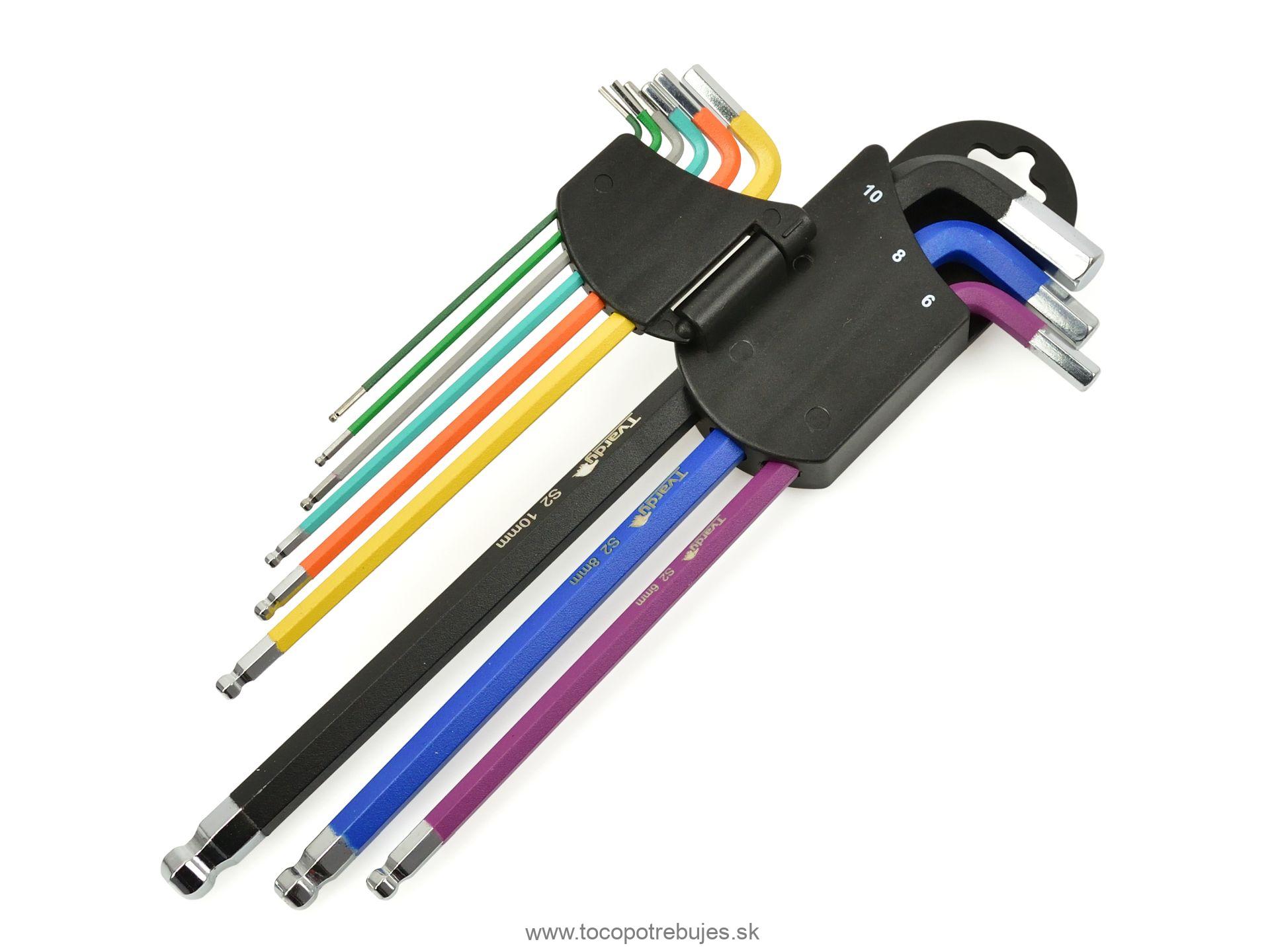 Imbusové kľúče 1,5-10mm, 9ks - Tvardy T00120