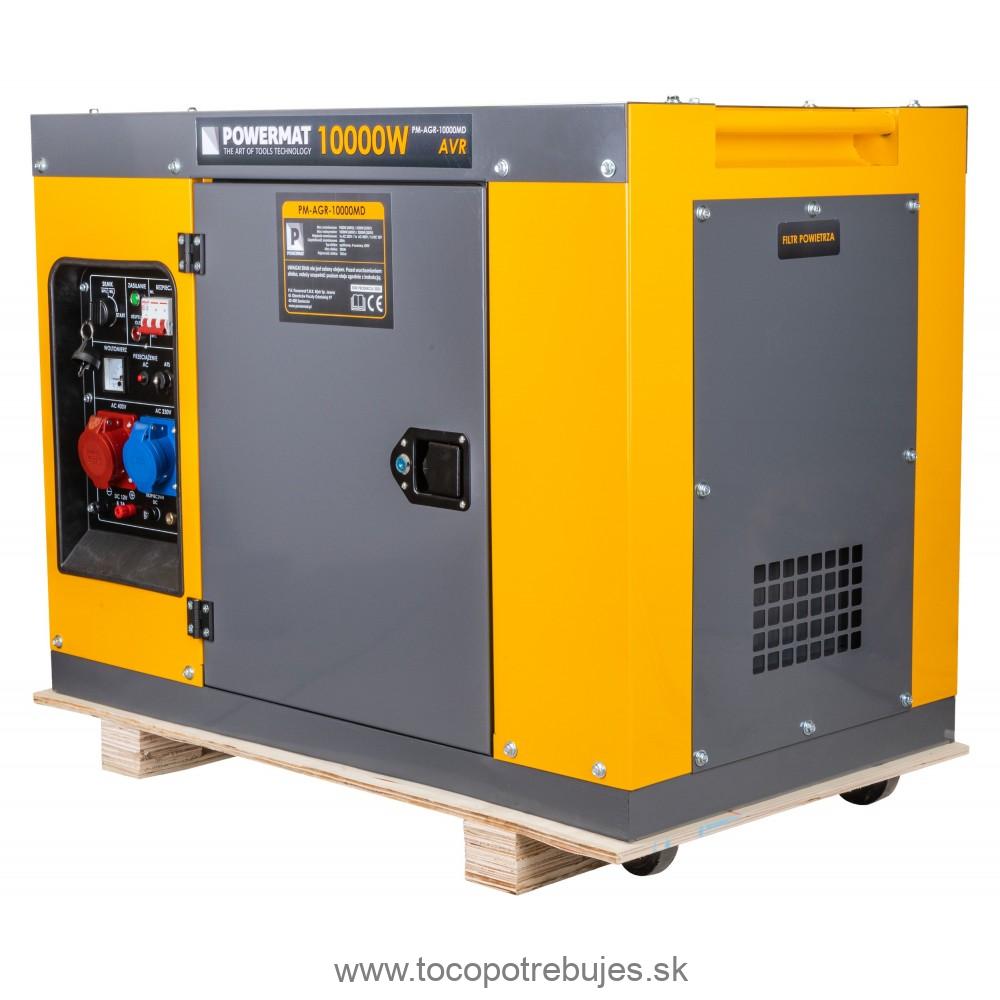Dieselová elektrocentrála PM-AGR-10000MD s AVR + ATS - POWERMAT 
