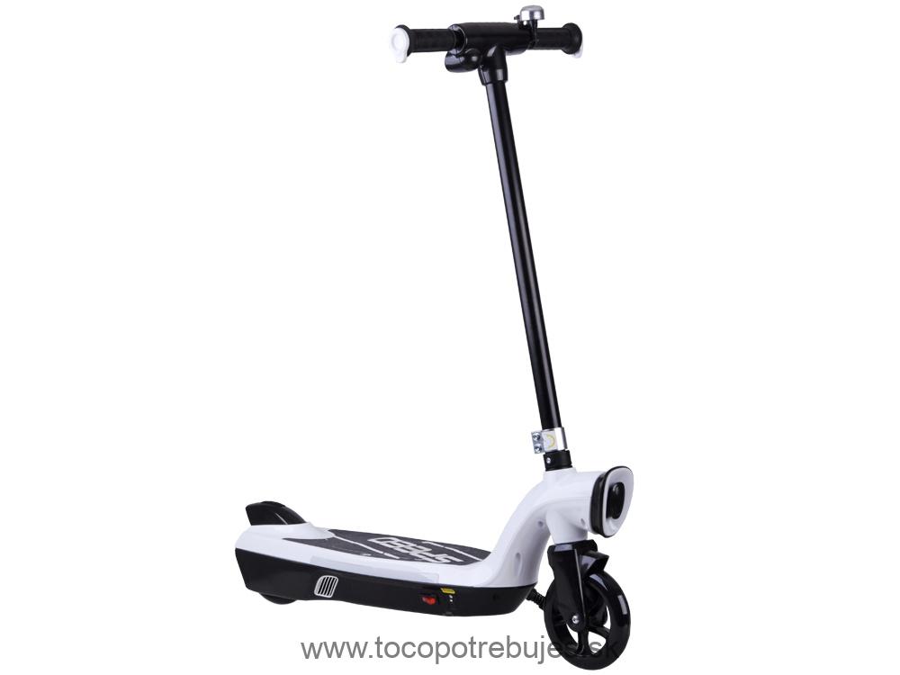 Elektrická Kolobežka 12V 45W s LED osvetlením, nosnosť 50kg, biela