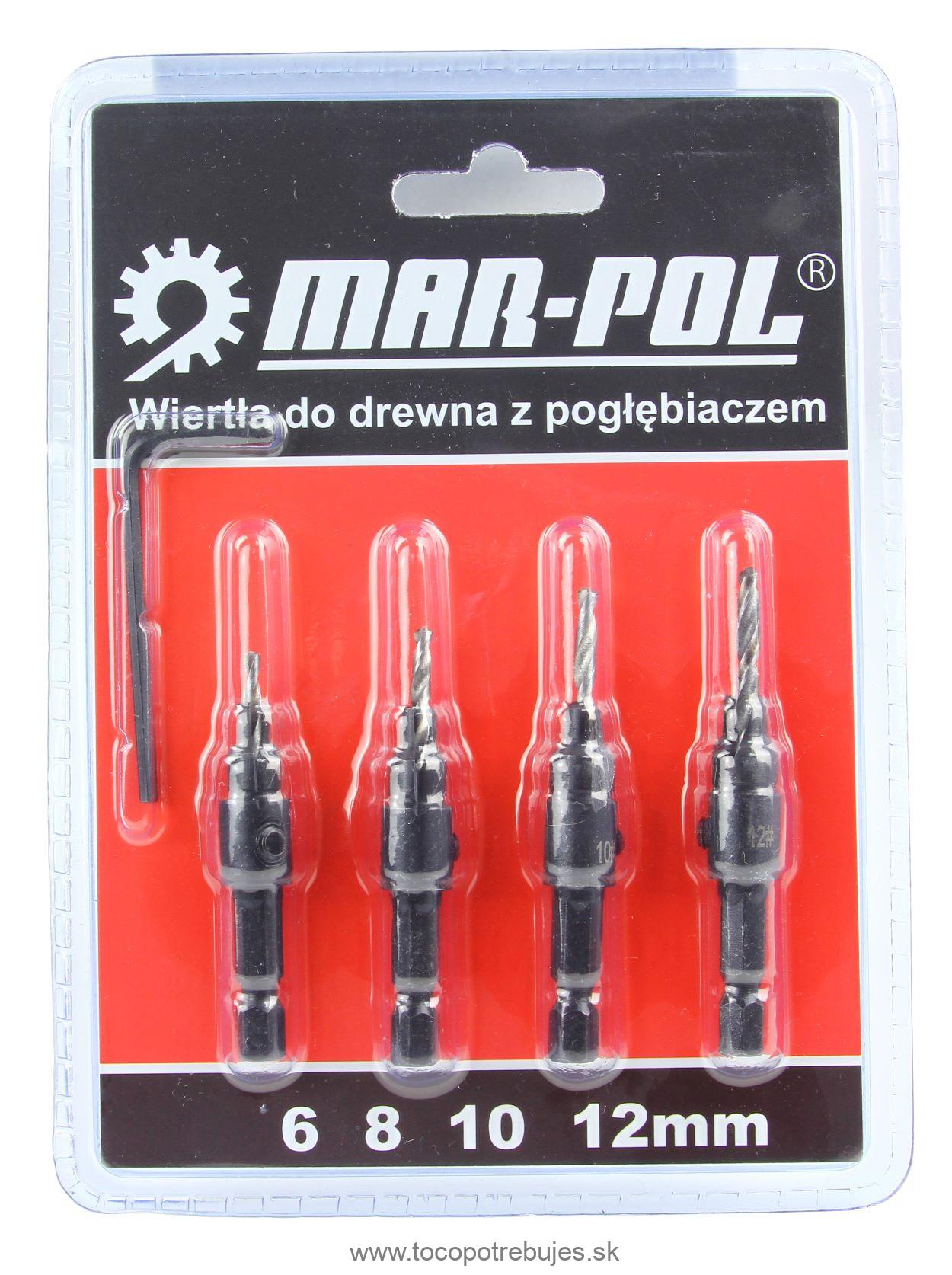 Sada vrtákov 6-12mm 4ks - MAR-POL M22334