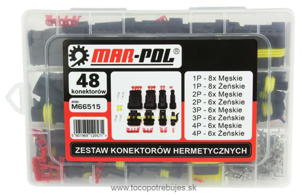 Sada hermetických konektorov 48ks - MAR-POL M66515