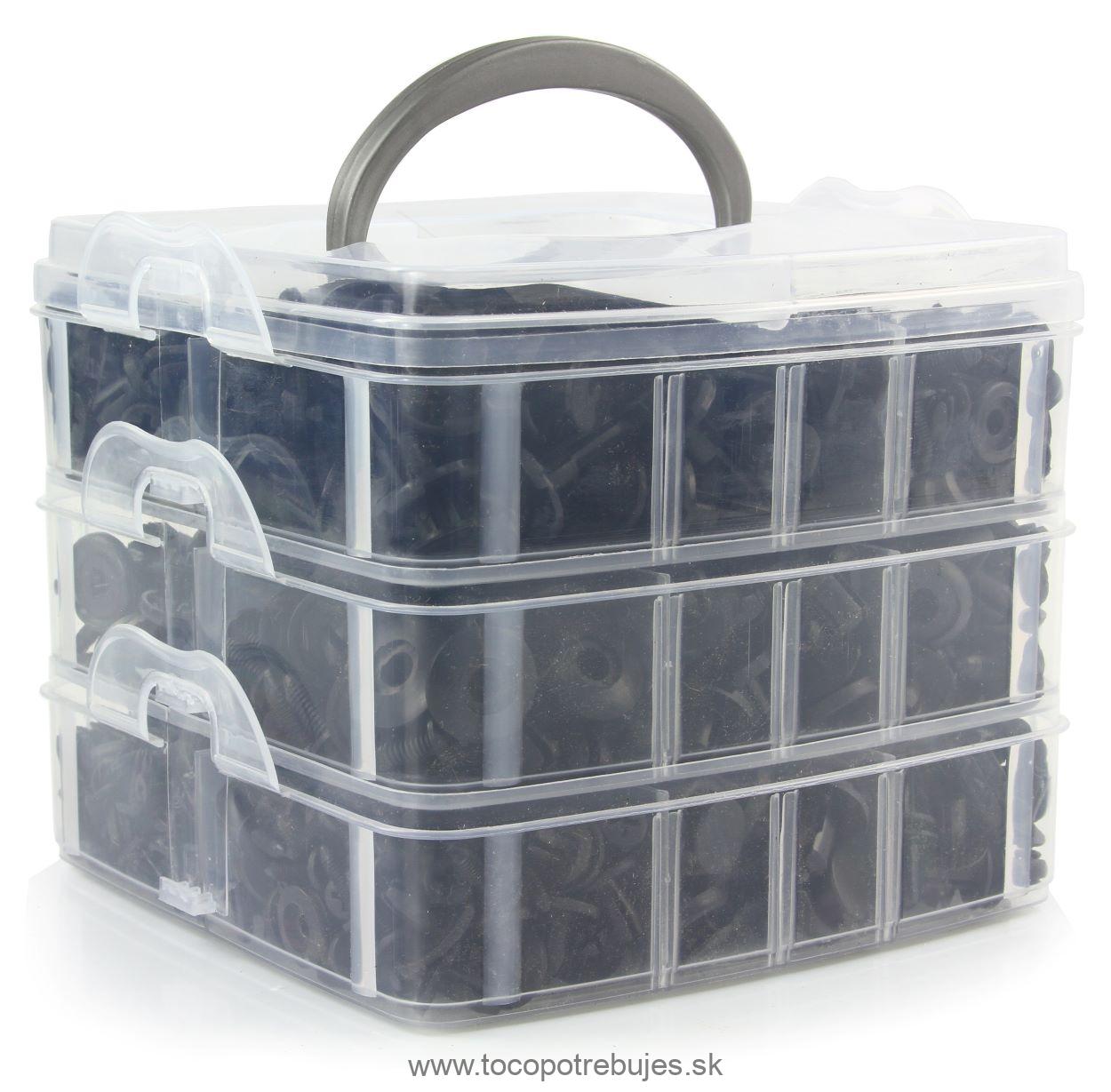 Plastové spojovacie kolíky a príchytky 630ks - MAR-POL M66569
