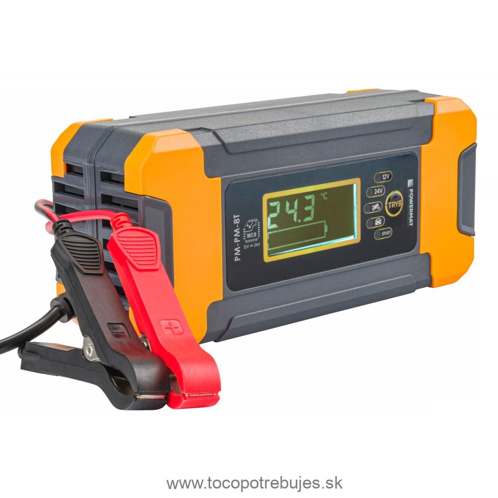 Mikroprocesorový batériový usmerňovač 12/24V PM-PM-8T