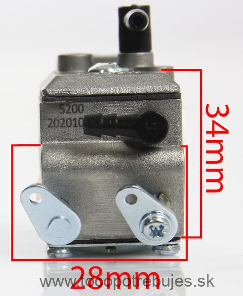 Karburátor pre reťazovú benzínovú pílu 5200 CS-58/65 - MAR-POL M831324