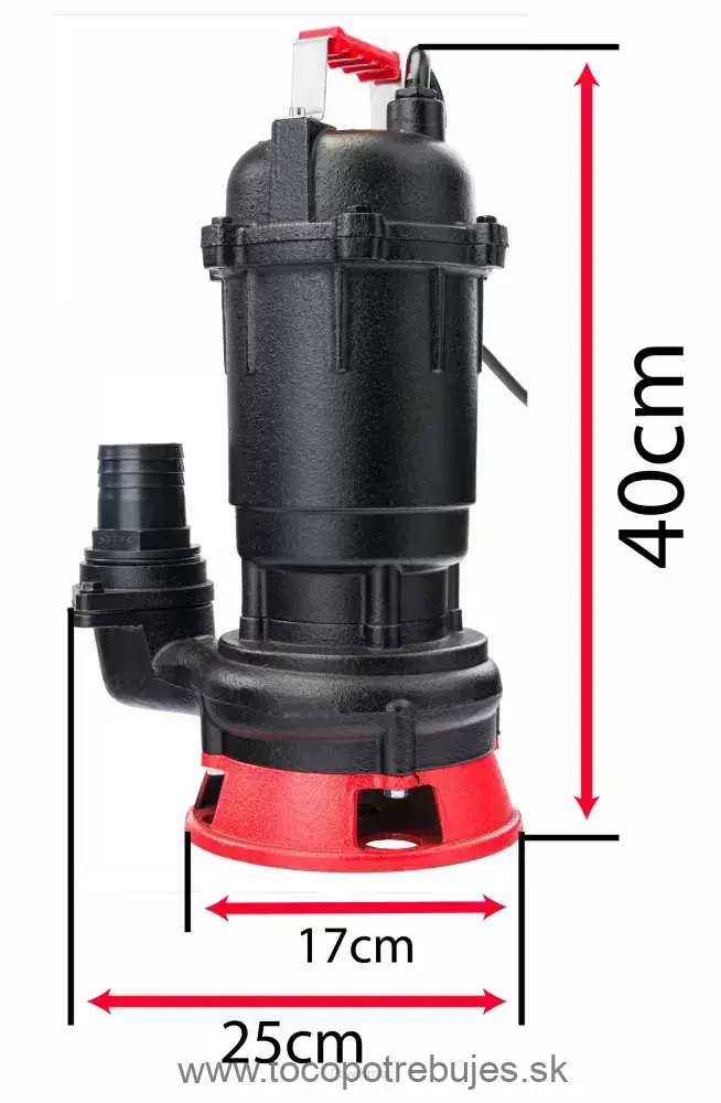 Čerpadlo kalové s nožom 750W - RED TECHNIC RTPDSR0071