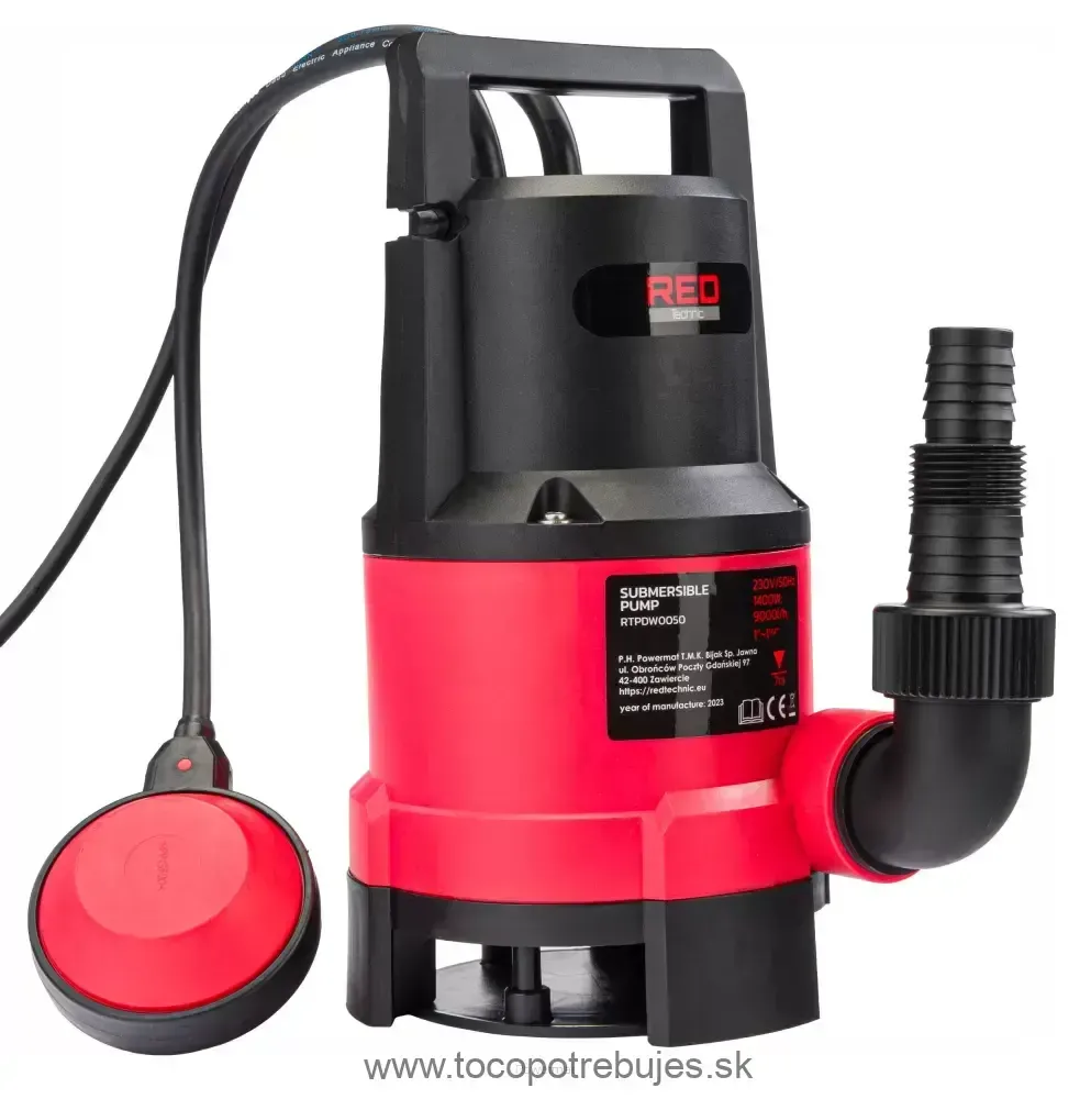 Kalové čerpadlo 1400W - RED TECHNIC RTPDW0050