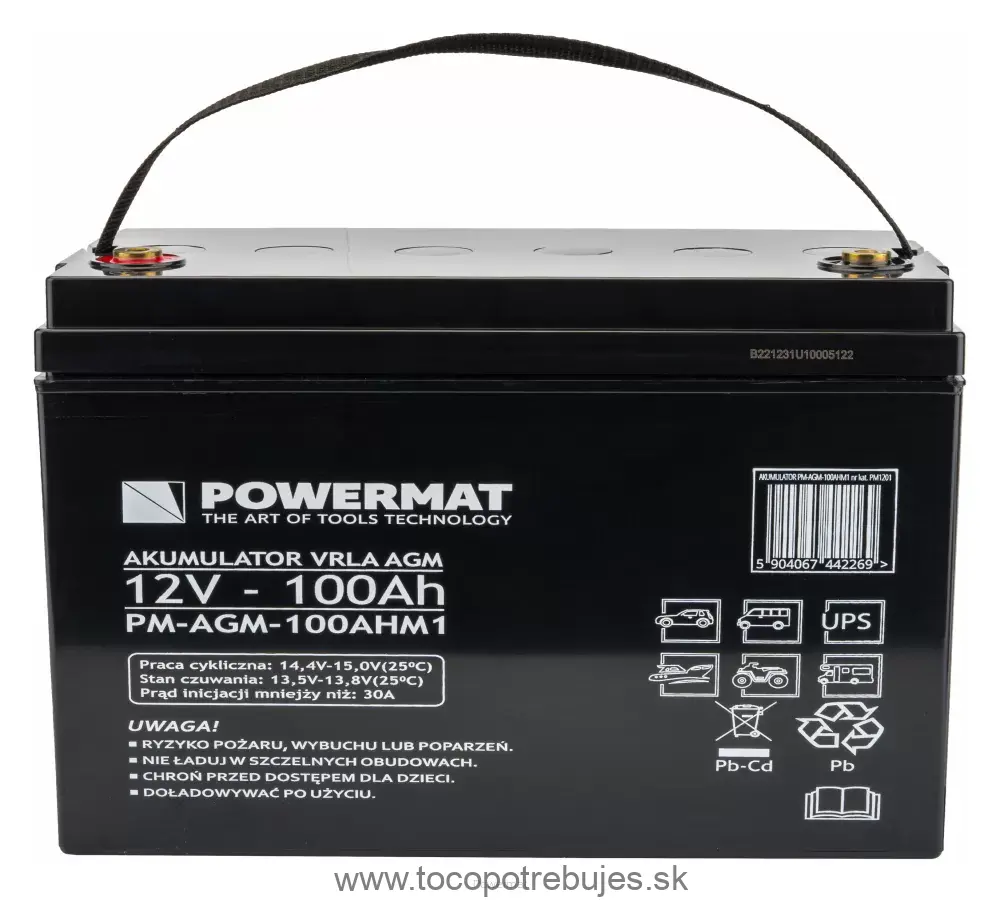 Akumulátor Powermat PM-AGM-100AHM1