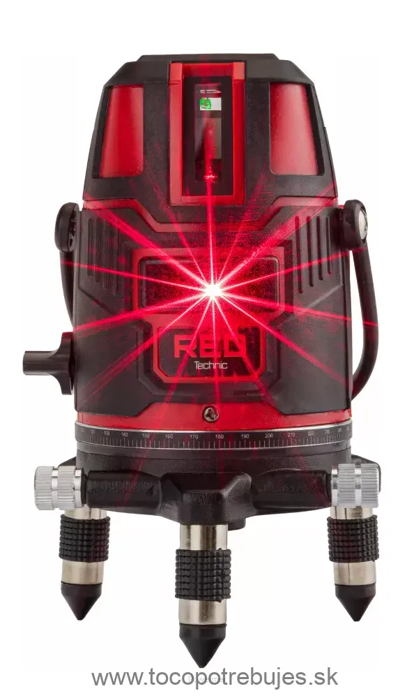 Krížový laser červený, 360 stupňov - RED TECHNIC RTPLK0037