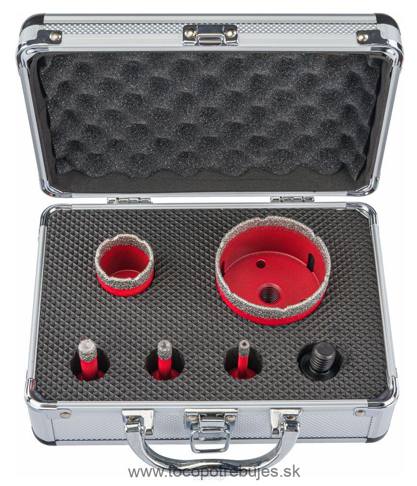 Sada diamantových korunkových vrtákov, 5 ks - RED TECHNIC RTZOD0045