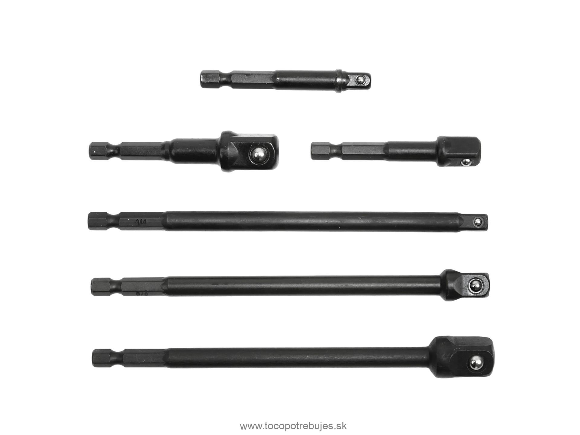 Sada rázových predĺžení HEX 1/4"-1/2" 6 ks - GEKO G10530