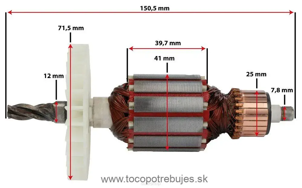 Rotor pre príklepovú vŕtačku RTMU0031-WI